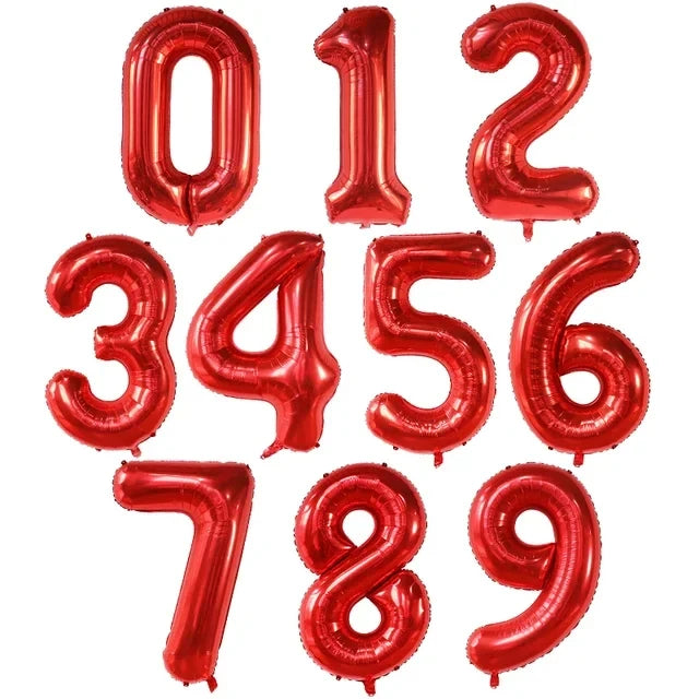 40 Inch Big Foil Birthday Balloons Helium Number Balloon 0-9 Happy Birthday Wedding Party Decorations Shower Large Figures Globo