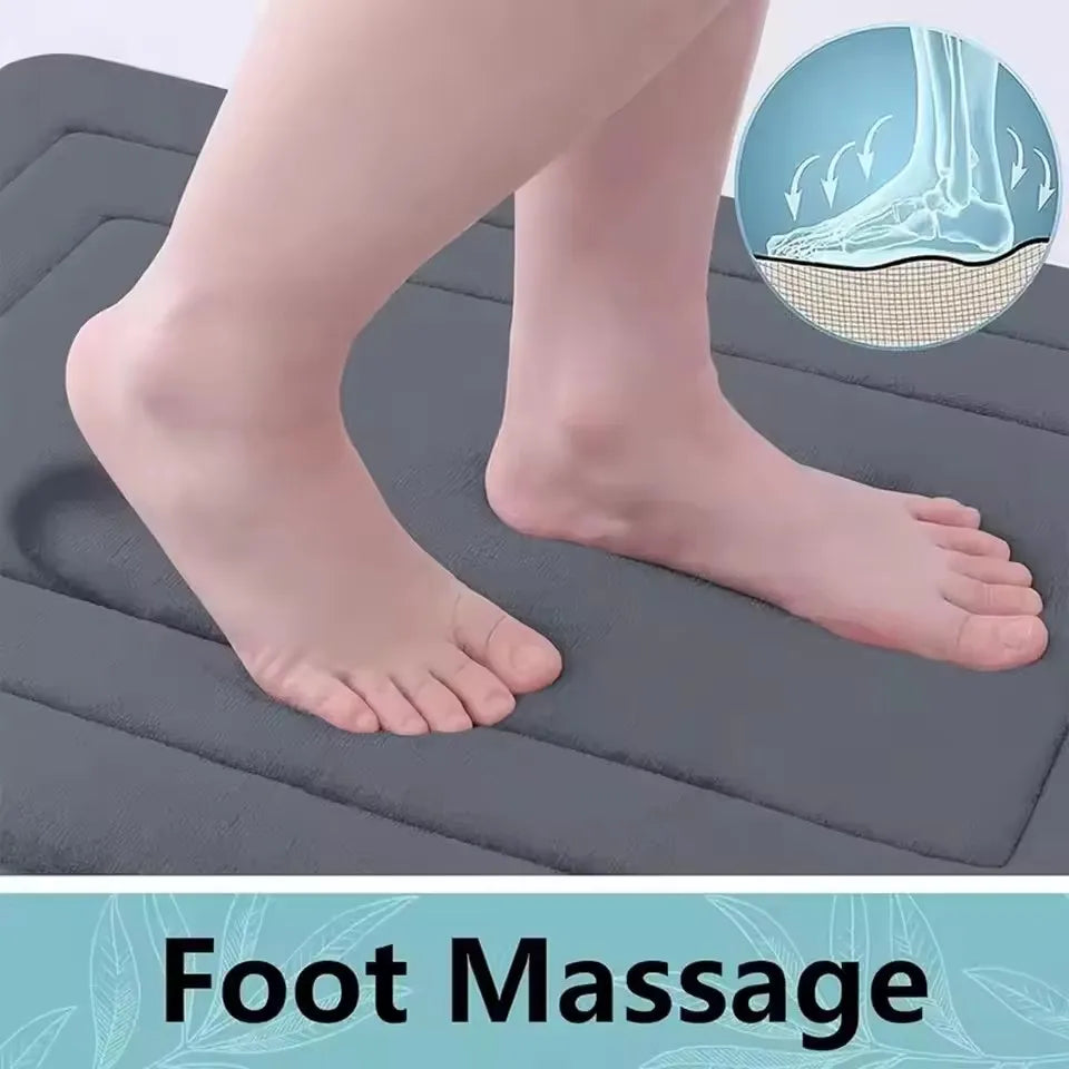 New Bathroom Anti Slip Floor Mat Soft Bathroom Mat Super Absorbent Quick Dry Bath Mat Thickened Flannel Fabric Non-Slip Door Mat