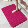 Alfombra de baño con relieve de adoquines, antideslizante, para lavabo, bañera, suelo, ducha, espuma viscoelástica