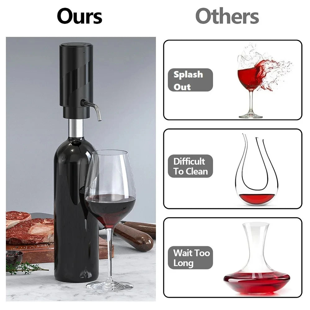 Rechargeable Electric Wine Aerator Dispenser Automatic Wine Decanter Intelligent Electric Wine Dispenser Party Kitchen Tool Gift