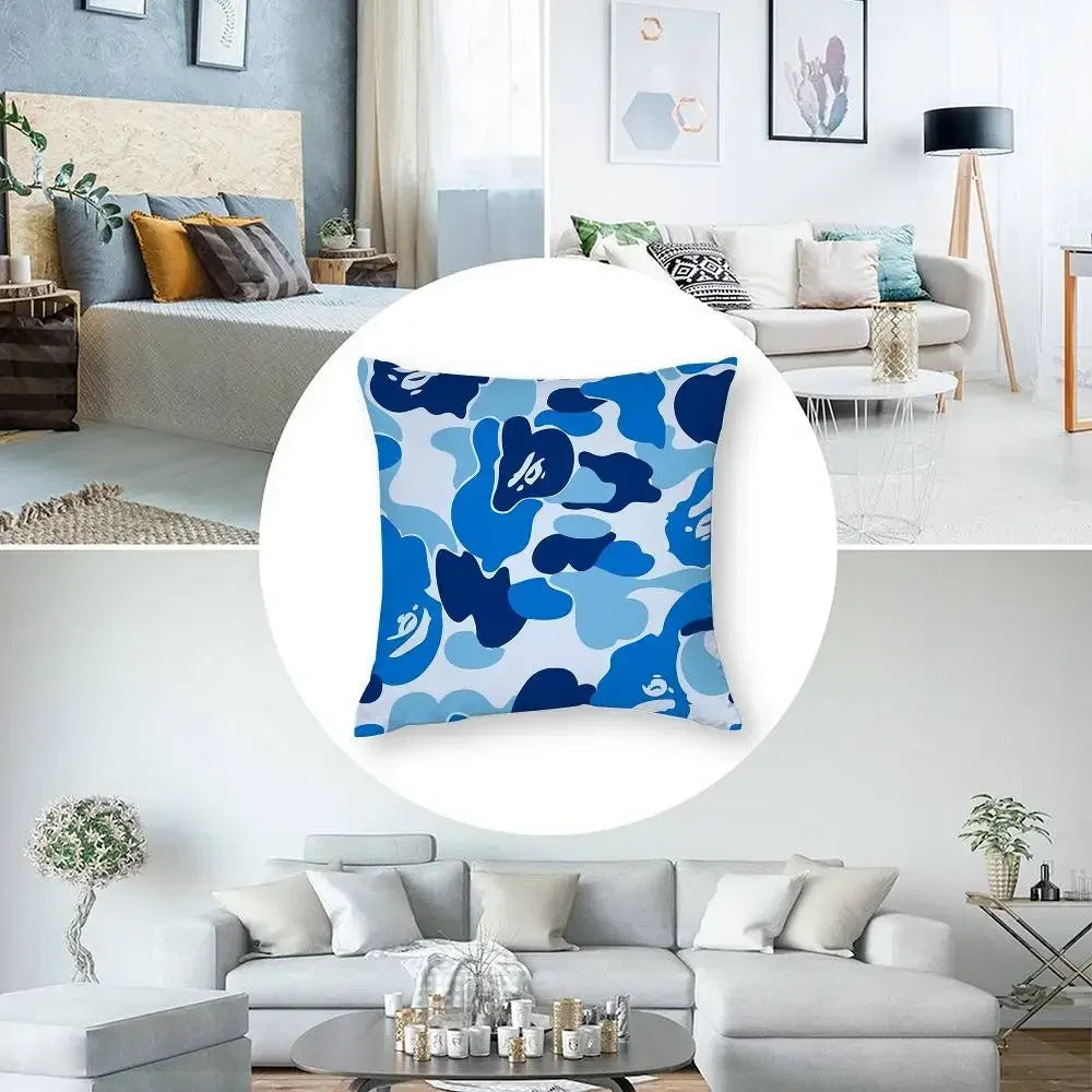 Luxury B-Bapes Pillow Case Short plush Double-sided Print Square Throw Pillow Covers Sofa Home Cushion Decor