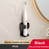 BGRORIO Electric Toothbrush Holder Space Saving Traceless Bathroom Self-adhesive Wall-mounted Toothbrush Storage Base