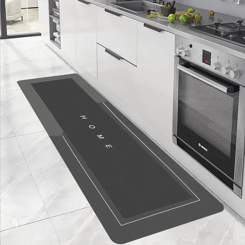 Kitchen Absorbent Long Strip Mat – Non-Skid Waterproof Wipeable PVC Comfort Standing Rug for Kitchen, Bathroom & Home (40x50cm to 40x160cm)
