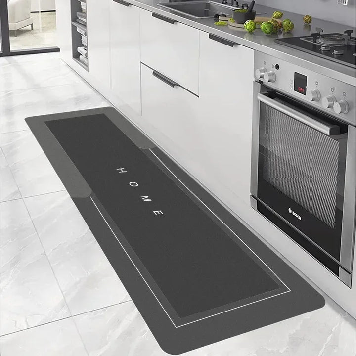 Kitchen Absorbent Long Strip Mat – Non-Skid Waterproof Wipeable PVC Comfort Standing Rug for Kitchen, Bathroom & Home (40x50cm to 40x160cm)