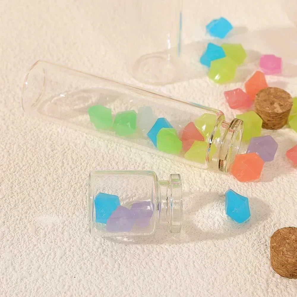 20/10PCS Cork Stopper Glass Bottles DIY Birthday Gift Transparent Empty Message Wishing Bottle Christmas Wedding Party Decor