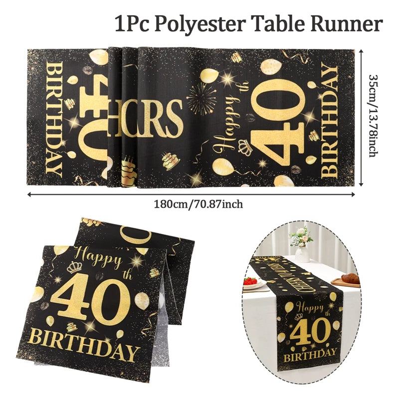 Happy Birthday 40 50 60 Latex Balloons for Adult Birthday Party Decoration 40th 50th 60th Confetti Balloon Anniversary Supplies