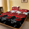 1 Simple modern Plant Flower Butterfly printed matte Fitted Sheet, bedroom printed bed cover, bedding (excluding pillowcases)