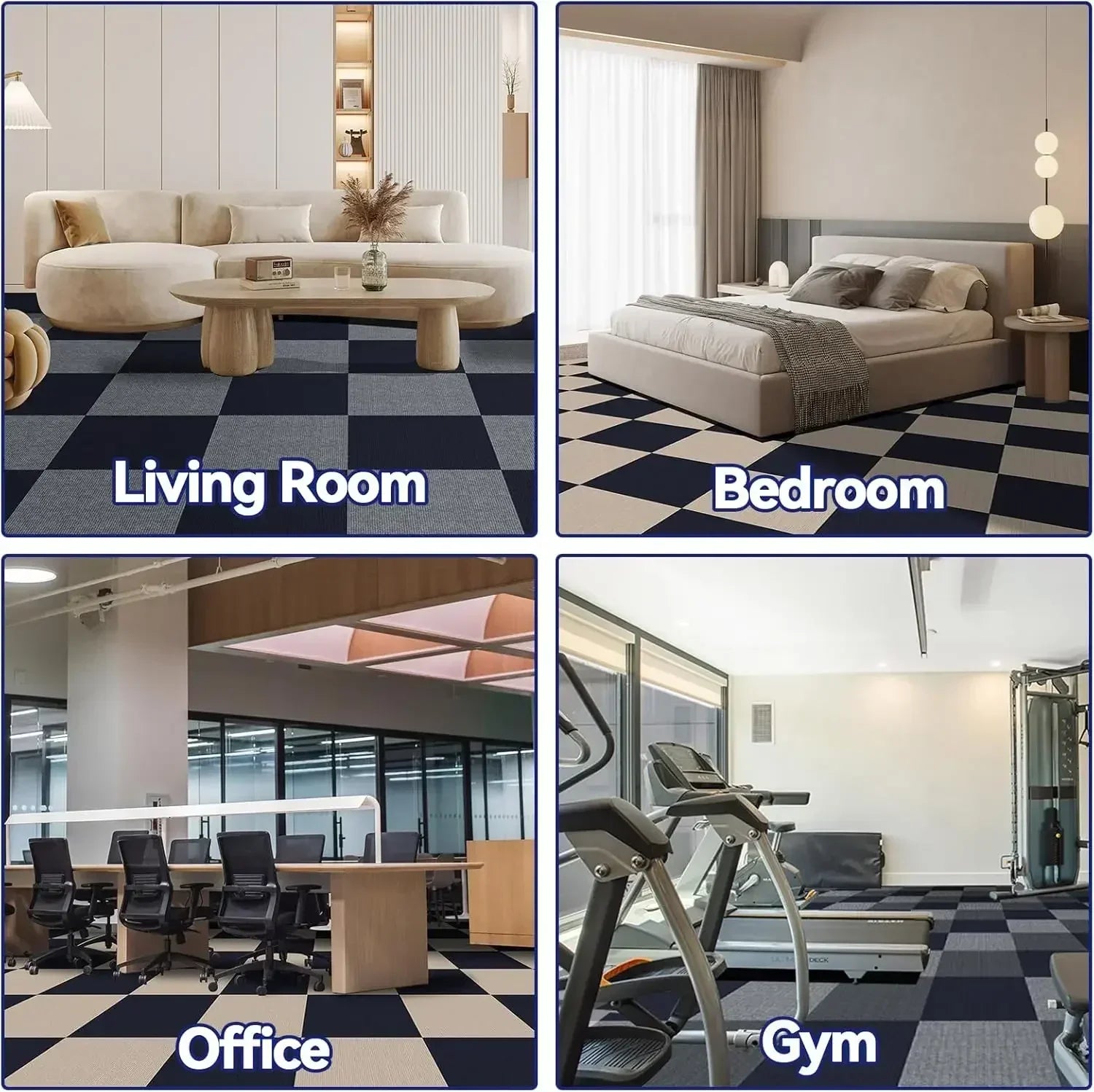 30x30CM DIY Self Adhesive Carpet Floor Tiles Sticker Square Rugs Peel And Stick Mat Flooring For Kitchen Home Decor Carpets ﻿