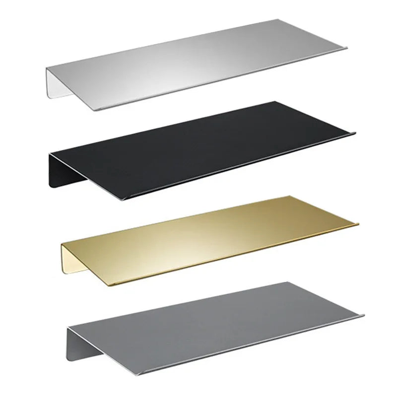 Bathroom Shelf Stainless Steel Chrome Shower Rack Corner Shelf Square Bath Shower Shelf Nail Free Black Storage Organizer Rack