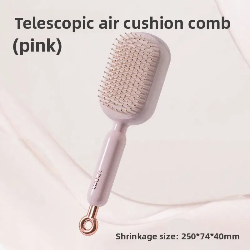 New Female Airbag Fluffy Skull Top Expandable Air Cushion Comb Retractable Cushion Hair Brush Anti - Tangling Scalp Massage Comb