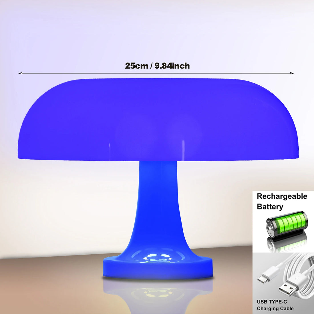 Mushroom table lamp minimalist modern bedroom bedside lamp Danish designer orange decorative table lamp