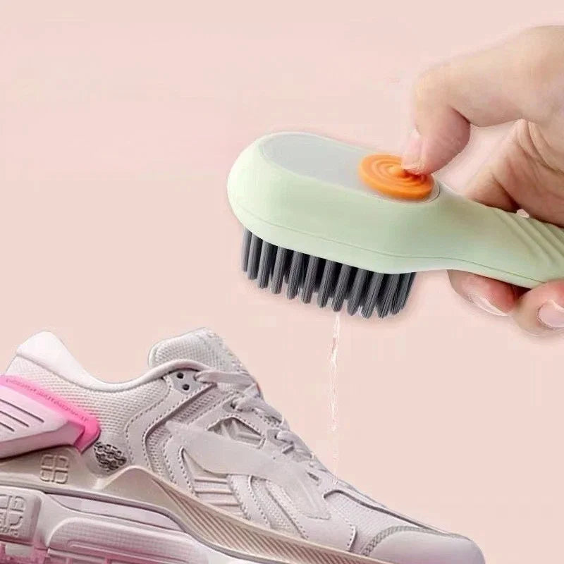 Shoe Washing Machine Bag with Liquid Shoe Brush Set Durable Laundry Shoe Bag and Soft Bristle Clean Brush for All Shoes