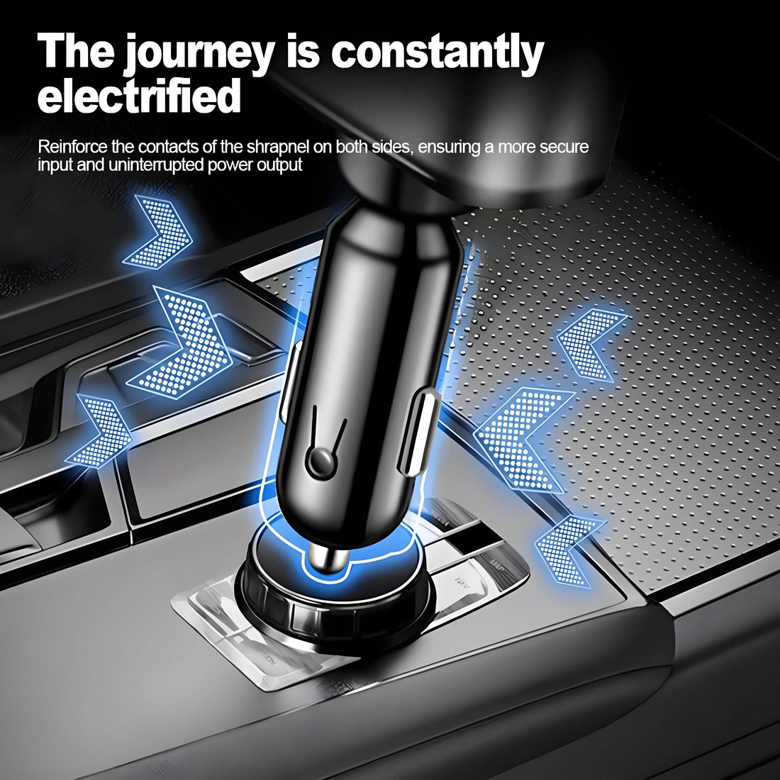 120W Retractable Car Charger with Roof Starlight – USB-C Fast Charger Cigarette Lighter Adapter for iPhone, Huawei & Samsung