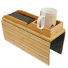 Bamboo Sofa Armrest Cup Holder Tray with Storage Organizer
