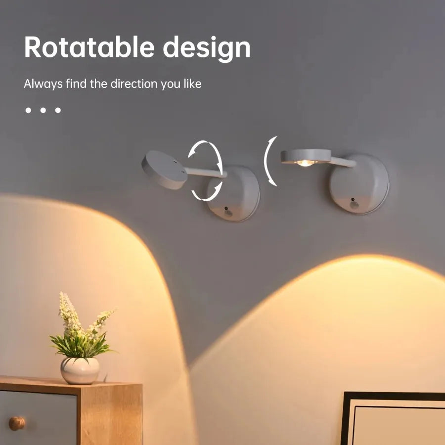 HPH USB Rechargeable Wireless Wall Spotlight – Dimmable Human Sensing LED Light for Paintings & Pictures