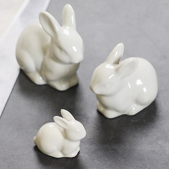 Cute Miniature Bunny Figure Home Decoration Animal Figurine Craft for Children Girls Boys Party Gift Easter Rabbit Decoration