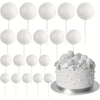 20PCS Ball Cake Picks Colorful Ball Shaped Cake Topper Pearl Balls Cupcake Cake Insert Topper for Birthday Party Wedding Decor
