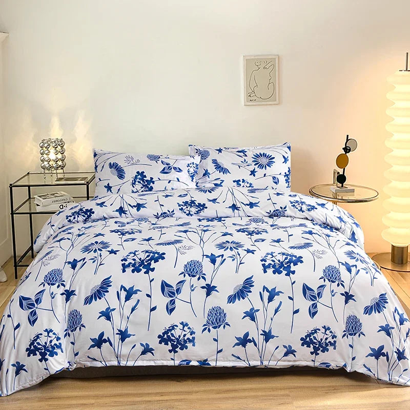 Bohemian Elegance Brushed Polyester Duvet Cover Set with Pillowcases - Comfort, Vibrant Prints, Twin/Full/King/Queen Size