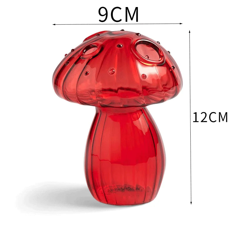 Creative Mushroom Glass Vase Plant Hydroponic Terrarium Art Plant Hydroponic Table Vase Glass Crafts DIY Aromatherapy Bottle