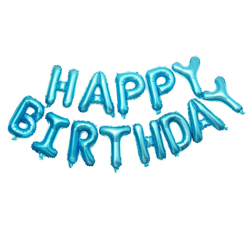 13pcs Happy Birthday Decoration Balloons Rose Gold Letter Foil Ballons Birthday Party Decorations