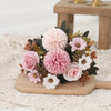 Rose Artificial Dandelion Flowers Bridal Bouquet Fake Floral Garden Wedding Party Living Room Home Table Autumn Christmas Decor