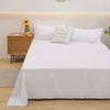 1 pc Bed Flat Sheet for Double Bed Plain Solid Color Top Sheets Single/Queen/King Flat Bedsheets Soft Home Bed Linen Sheets