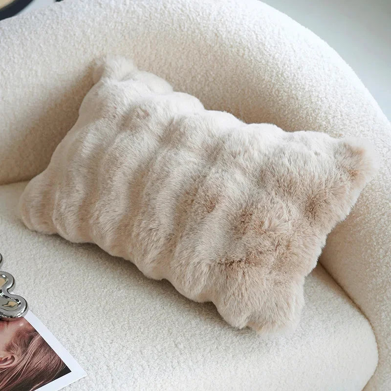 30x50/45x45CM Light Luxury Throw Pillow Cover Brown French Stamping Waist Cushion Cover Decor Home Decorative Pillowcase