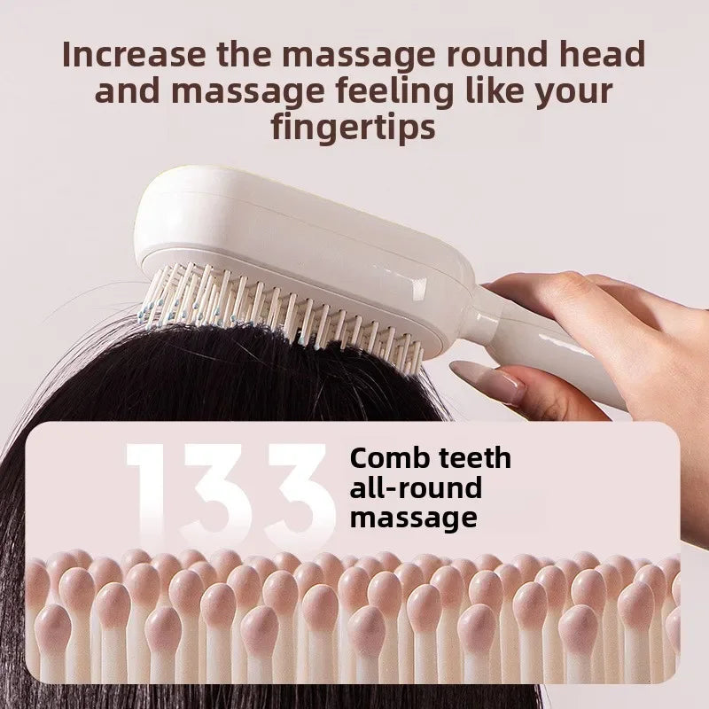 New Female Airbag Fluffy Skull Top Expandable Air Cushion Comb Retractable Cushion Hair Brush Anti - Tangling Scalp Massage Comb