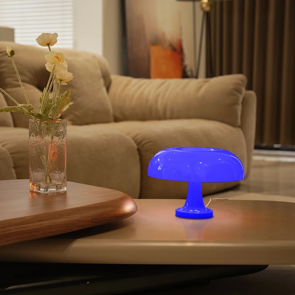 Mushroom table lamp minimalist modern bedroom bedside lamp Danish designer orange decorative table lamp