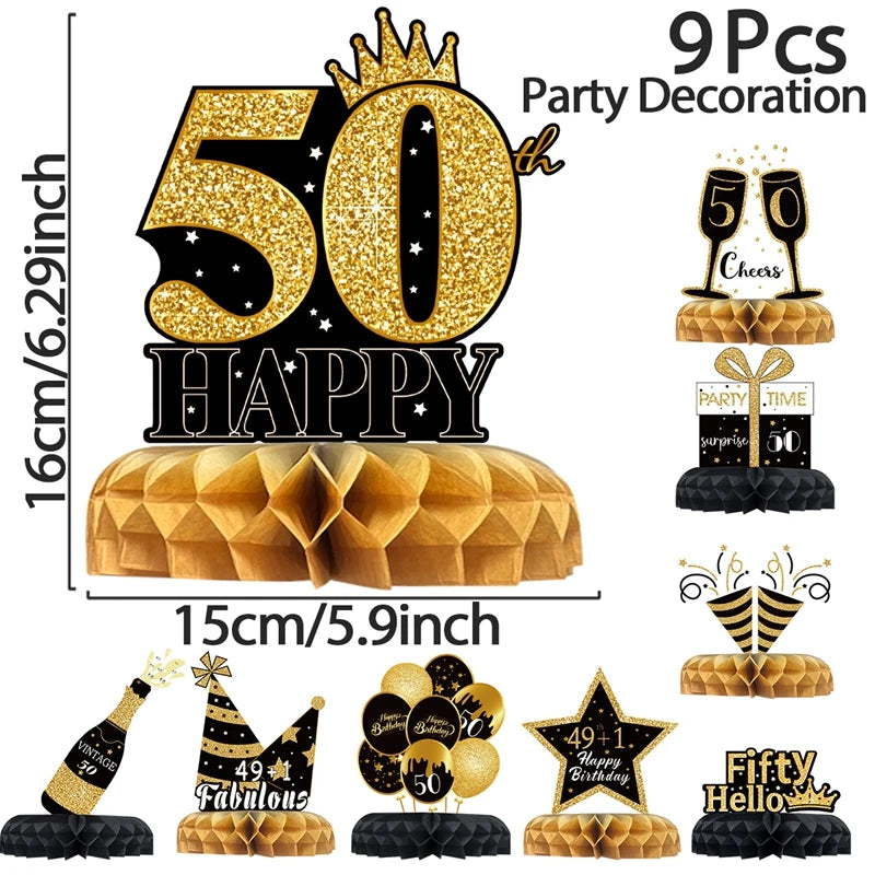 Happy Birthday 40 50 60 Latex Balloons for Adult Birthday Party Decoration 40th 50th 60th Confetti Balloon Anniversary Supplies