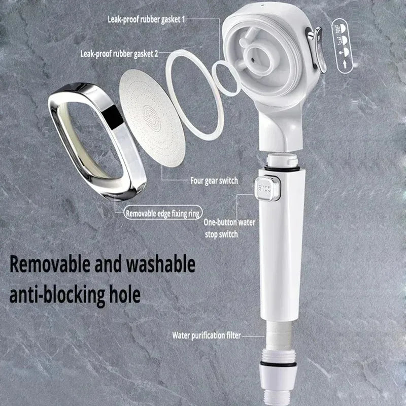 Shower booster showerhead strong pressure shower head bathroom water heater shower head rain shower bully home shower set