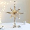 Christmas Tree Toppers Star With LED String Lights Ornaments For Christmas Home Party Decoration Festival Party New Year