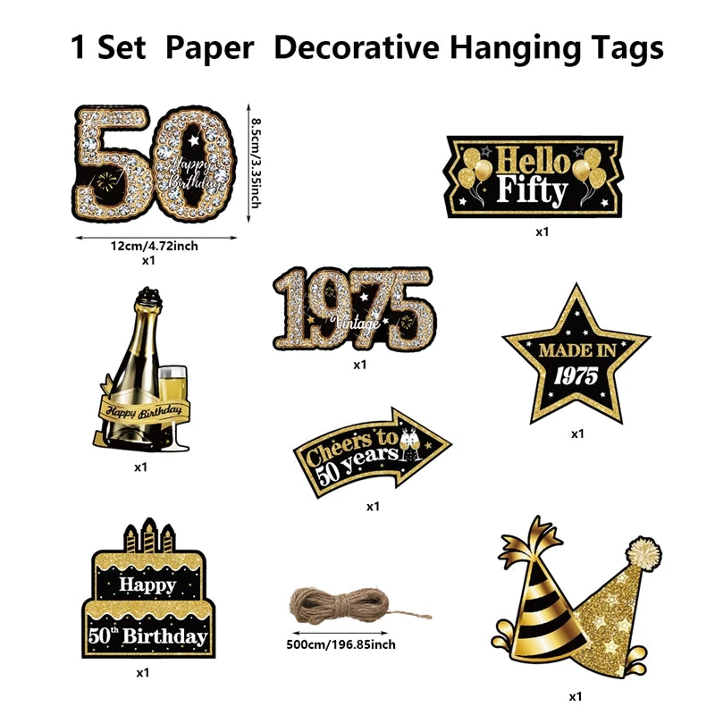 Happy Birthday 40 50 60 Latex Balloons for Adult Birthday Party Decoration 40th 50th 60th Confetti Balloon Anniversary Supplies