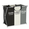 1 PC Large Laundry Hamper 3 Sections Divided Laundry Basket Foldable Washing Bin Dirty Cloth Storage Bag