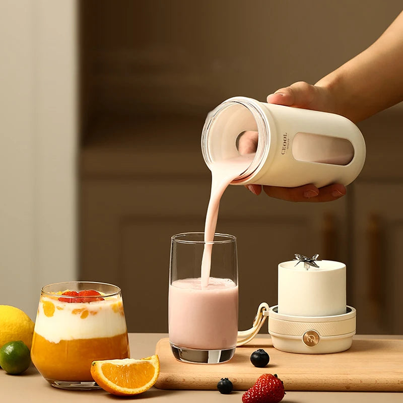 4/10 Blades Electric Portable Blender 350ML Juicer Fruit Mixers USB Rechargeable Smoothie Juicer Cup Squeezer Juice Maker