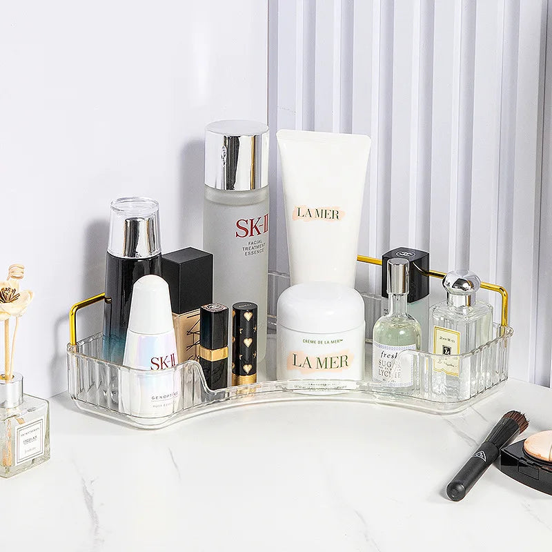 Bathroom Counter Organizer – Countertop Shelf Tray for Skincare, Perfume & Cosmetics on Dresser
