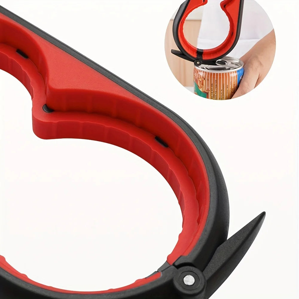 Can Opener For Elderly With Weak Hands, Arthritis, 3 In 1 Multifunctional Bottle Opener, Easily Open Jars, Kitchen Essential
