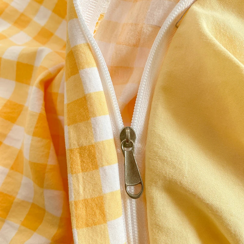 Skin-friendly Quilt Cover Plaid Style Duvet Covers Double Side Bed Cover постельное белье Home Comforter Covers(No Pillowcase)