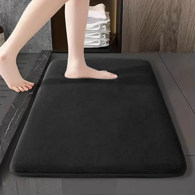 Absorbent Floor Mat Non Slip Bath Mat Anti Slip Coral Velvet Bathroom Floor Mat Door Mat Home Decoration