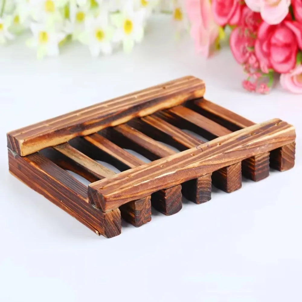 Soap Box Natural Bamboo Dishes Bath Soap Holder Bamboo Case Tray Wooden Prevent Mildew Drain Box Bathroom Washroom Tools