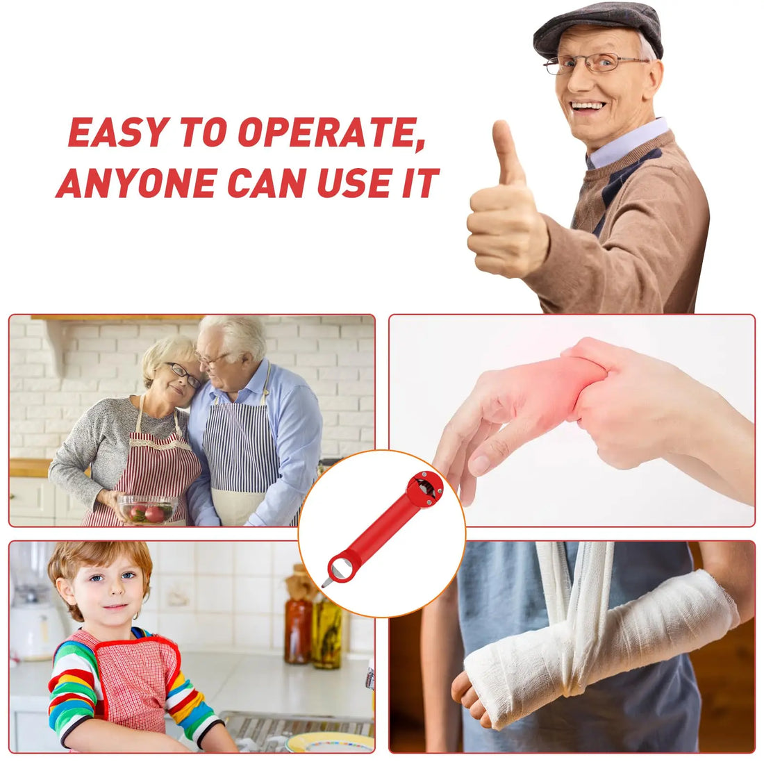 Adjustable Retractable Bottle Opener & Jar Gripper – Magnetic Multi-Tool for Weak Hands & Senior Arthritis