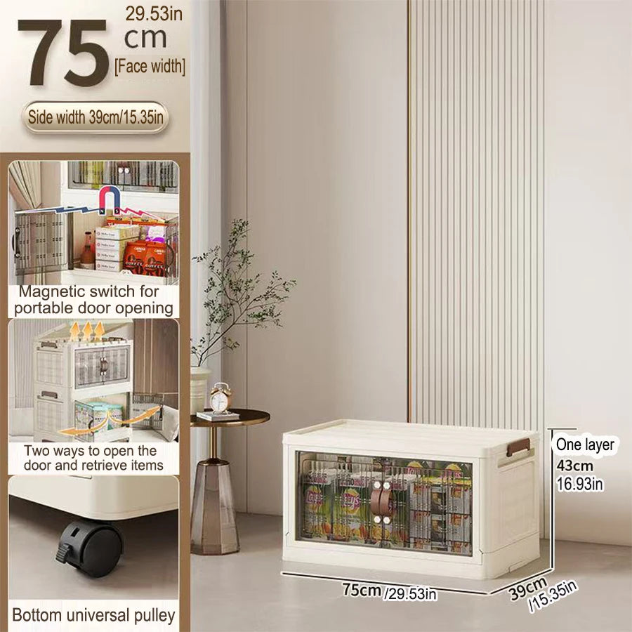 Large Capacity Foldable Storage Cabinet – Dustproof Wardrobe Closet Organizer with Easy Installation
