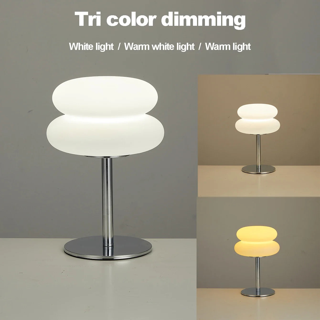 Lamp bedside table plastic lampshade LED lamps mushroom table lamp USB Plug 9-level brightness dimming ambient light