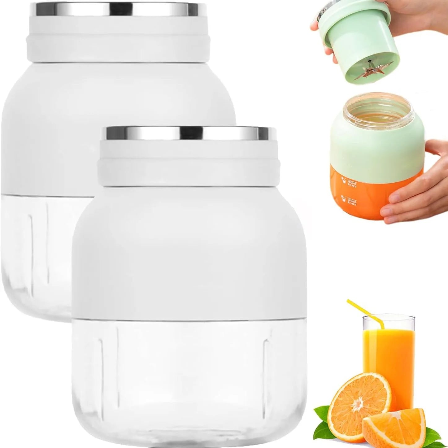 Portable Rechargeable Electric Juicer Cup – 800ml Smart Fruit Blender with Auto Pulp Ejection