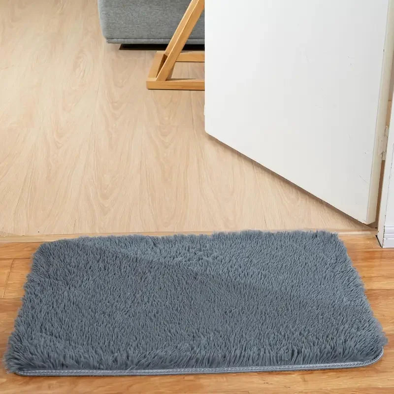 VIKAMA Children'S Room Mat Home Decor Living Room Mat Tie-Dye Gradient Silk Wool Carpet Entry By Mat Plush Soft Fluffy
