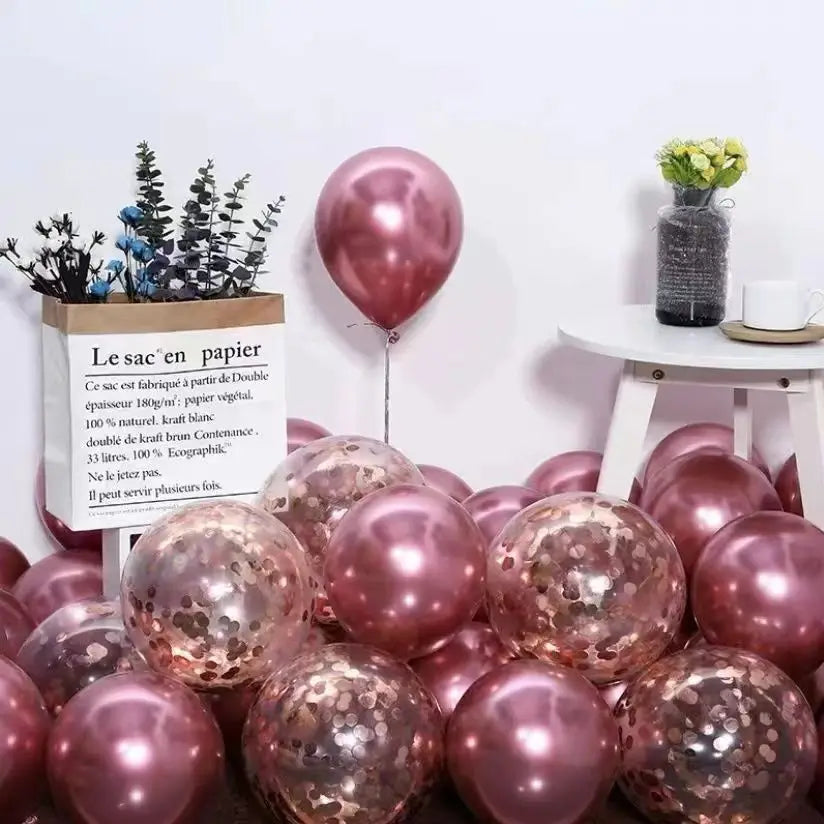 35Pcs Mixed Gold Black Confetti Latex Balloons Kids Adult Man Woman Birthday Party Decoration New Year Graduation Party Decor