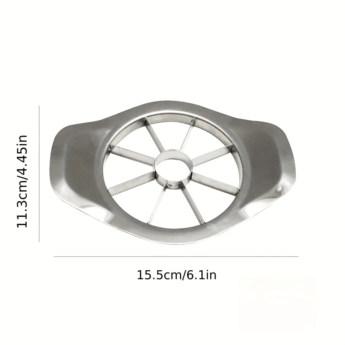 8-Slice Stainless Steel Fruit Cutter – Apple, Tomato, Orange & Multi-Fruit Slicer