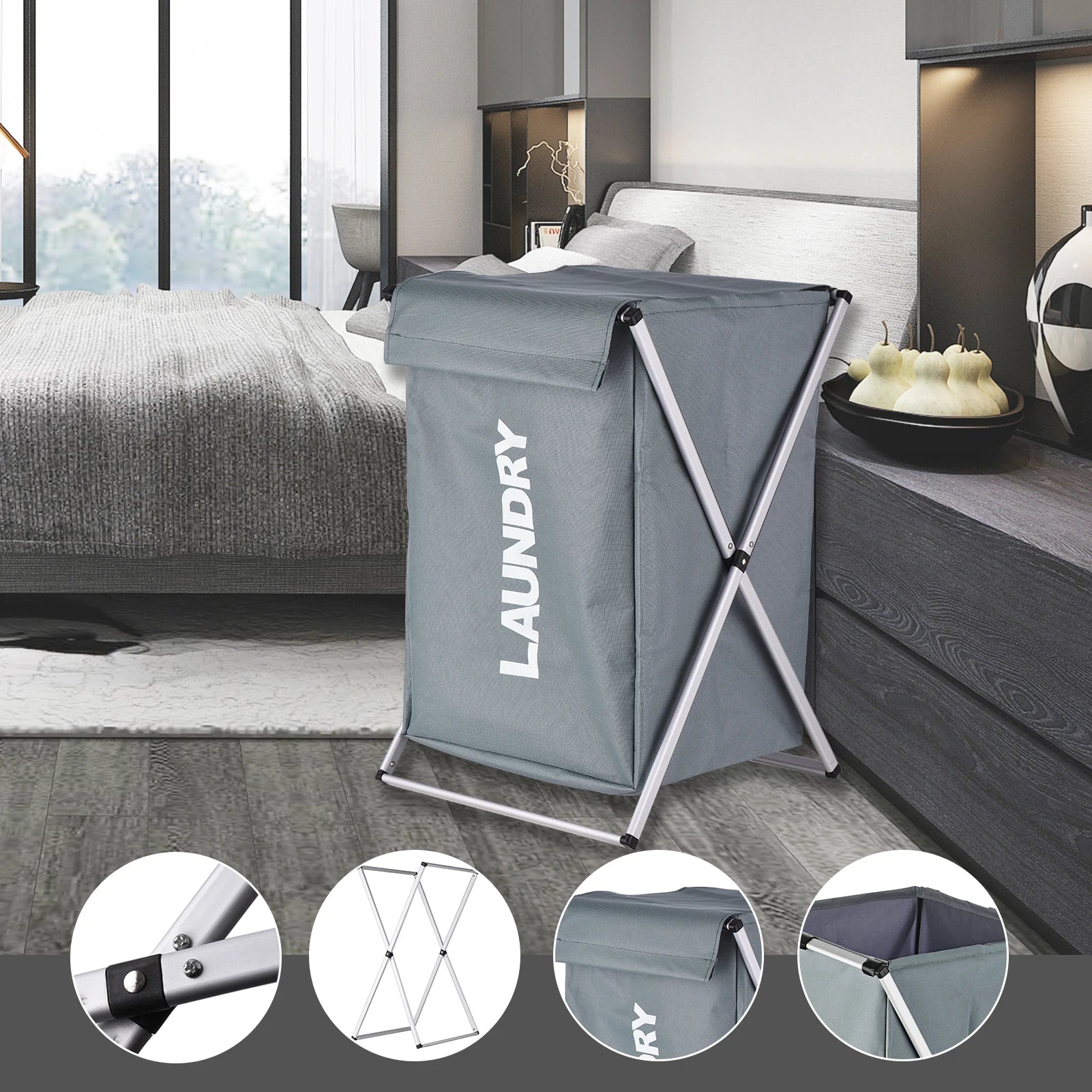 Dirty Clothes Laundry Basket Storing Waterproof Oxford Storage Bags Portable Foldable Clothing Toy Household Organizer