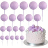20PCS Ball Cake Picks Colorful Ball Shaped Cake Topper Pearl Balls Cupcake Cake Insert Topper for Birthday Party Wedding Decor
