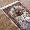 Muslim Mat Floor Carpet Thick Tassel Decor Rectangle Traditional Design Prayer Rug for Travel Temple Prayer Room Women Men